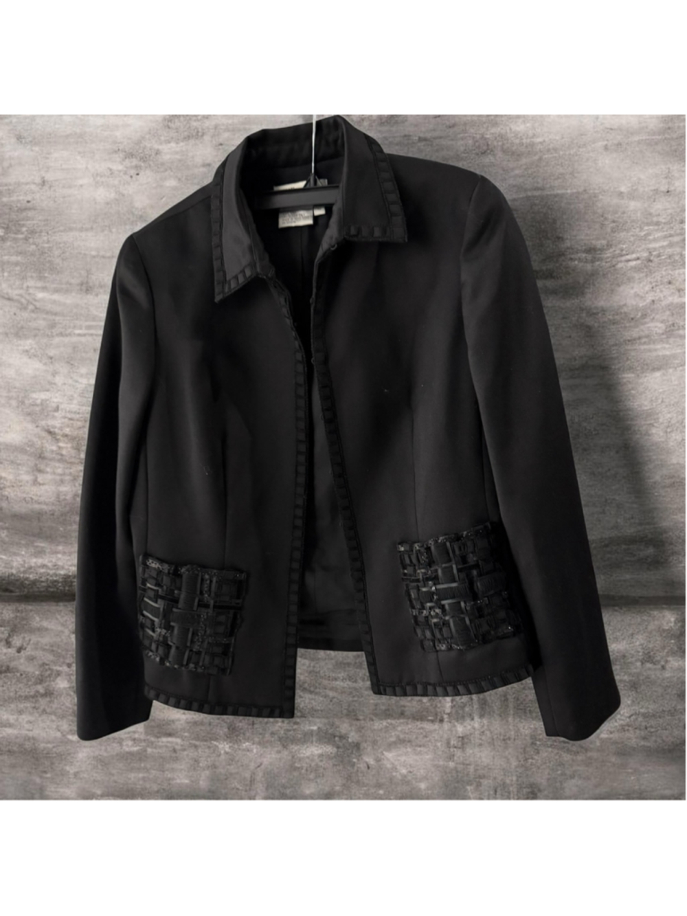 Women's Worth Black Wool Blazer Jacket Size 10